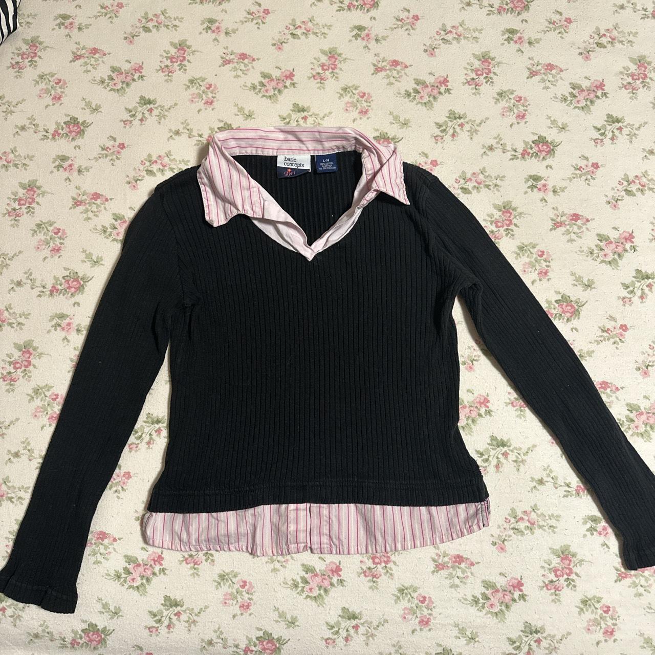 George Women's Pink and Black Jumper