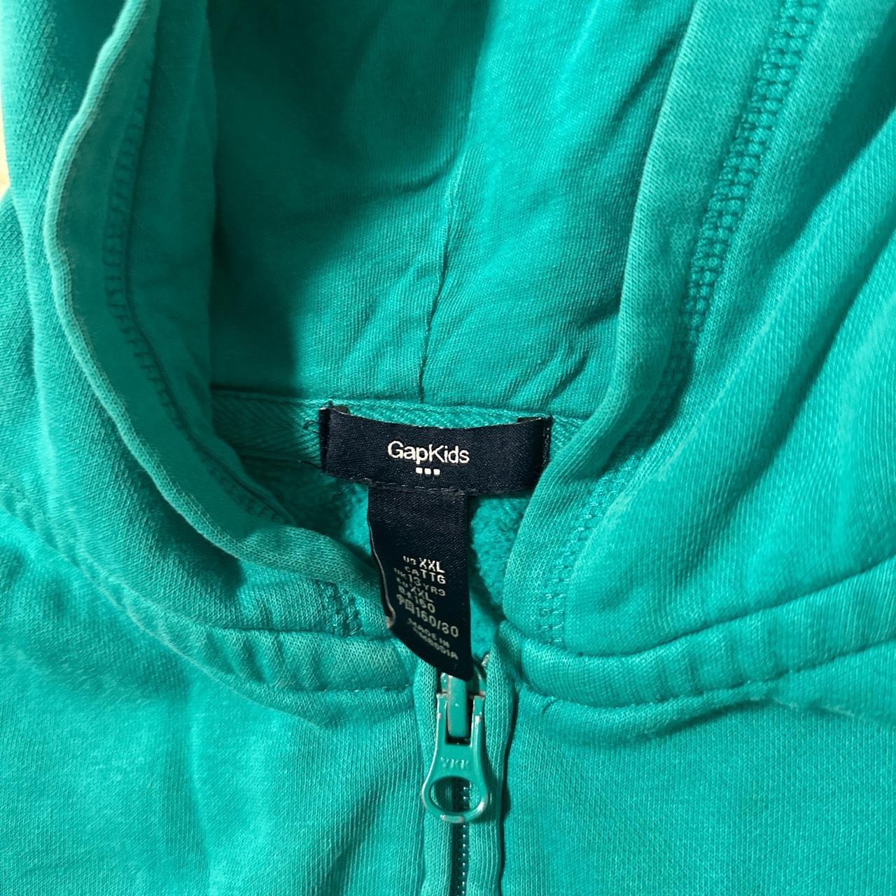 y2k blue / turquoise / teal GAP zip up hoodie. the... - Depop