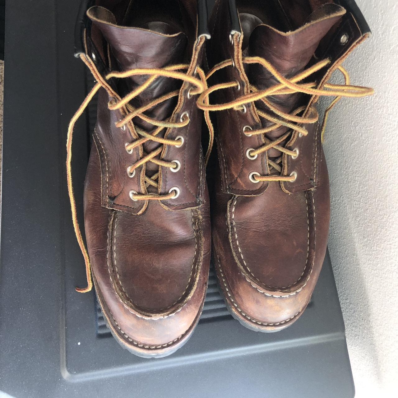 Redwing Men's Burgundy and Brown Boots (3)