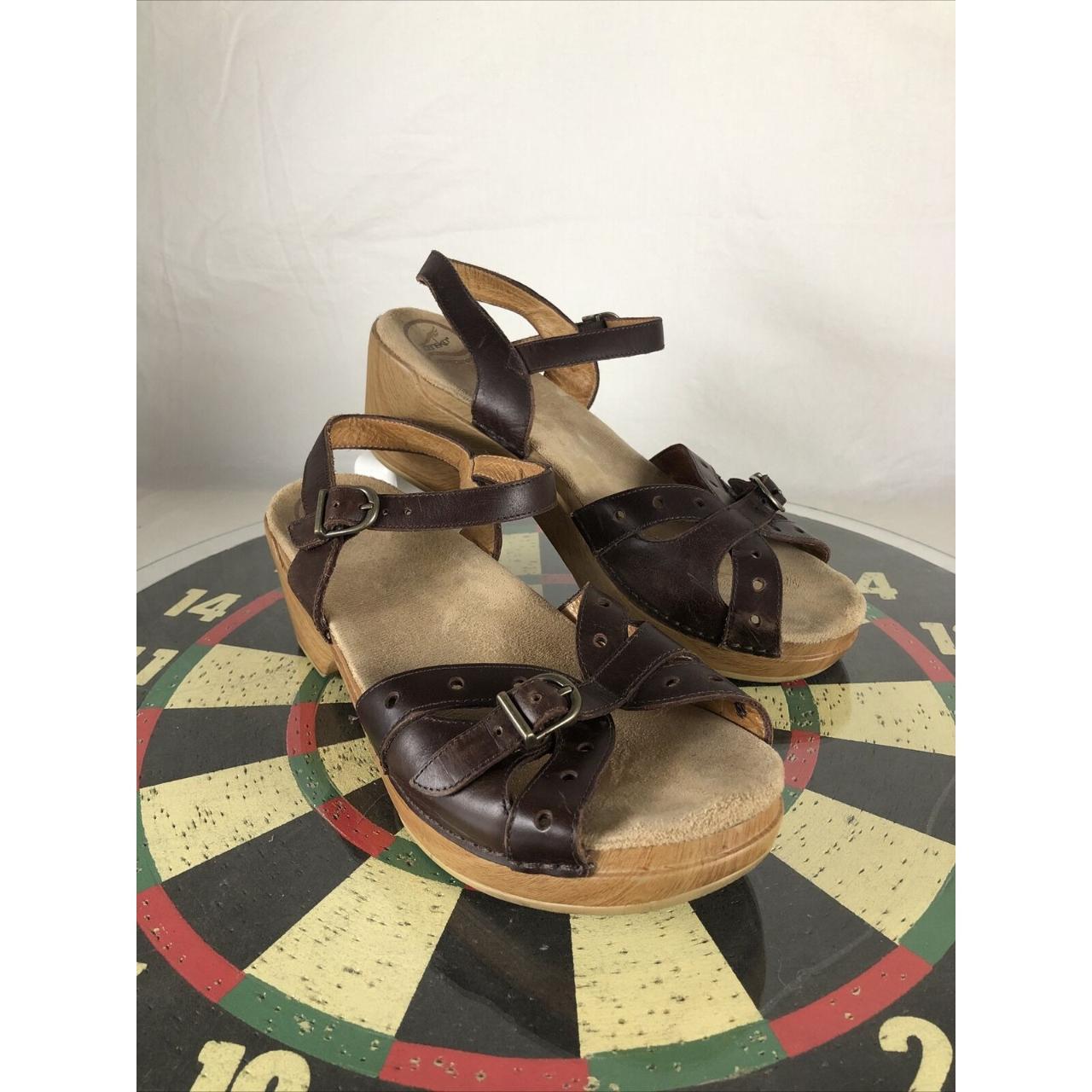 These size 40 or about 9.5 in women Dansko wedges... - Depop