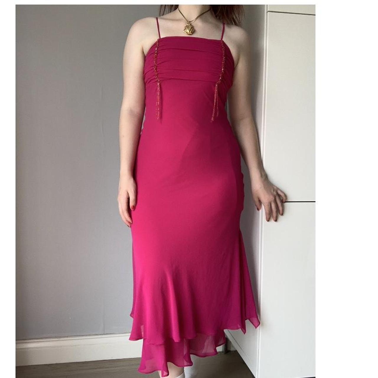 Vintage Y2k babydoll beaded prom dress Size... - Depop