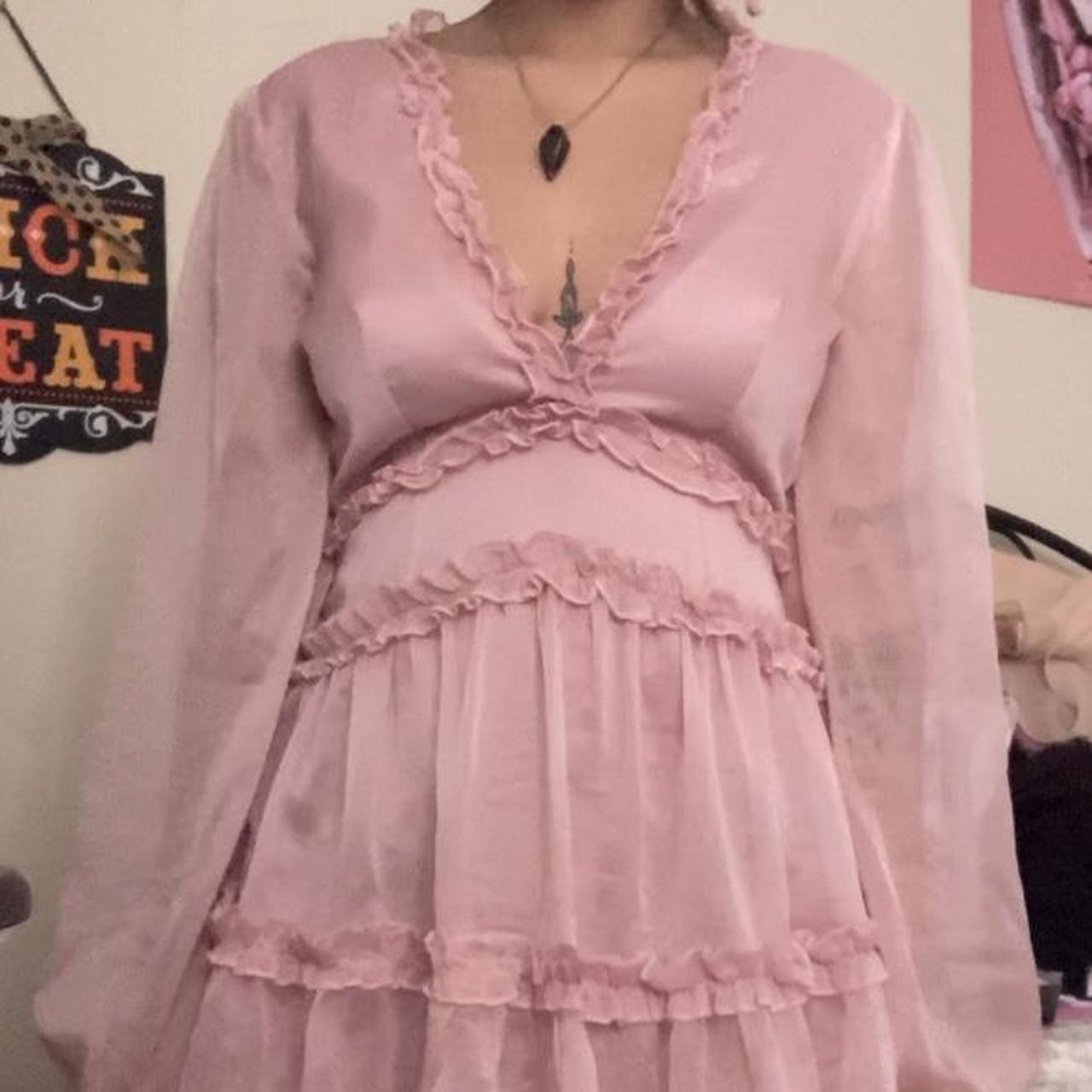 Pretty in pink dress only worn once 💗 ~ is a XS from... - Depop