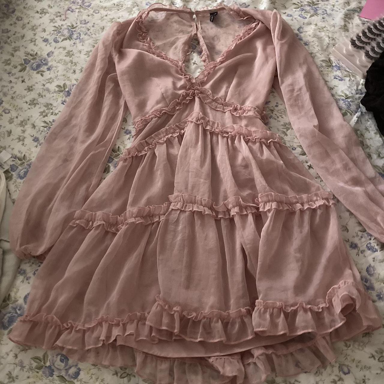 Pretty in pink dress only worn once 💗 ~ is a XS from... - Depop