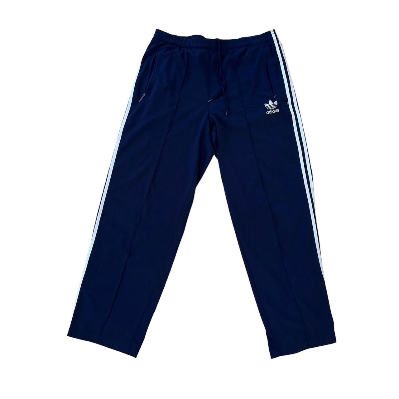 Adidas Men's Navy and White Joggerstracksuits Depop