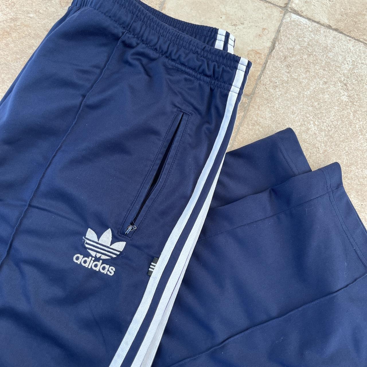 Adidas Men's Navy and White Joggerstracksuits Depop