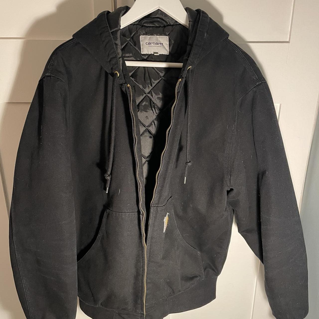 Carhartt - black mens work jacket Mens M Would fit... - Depop