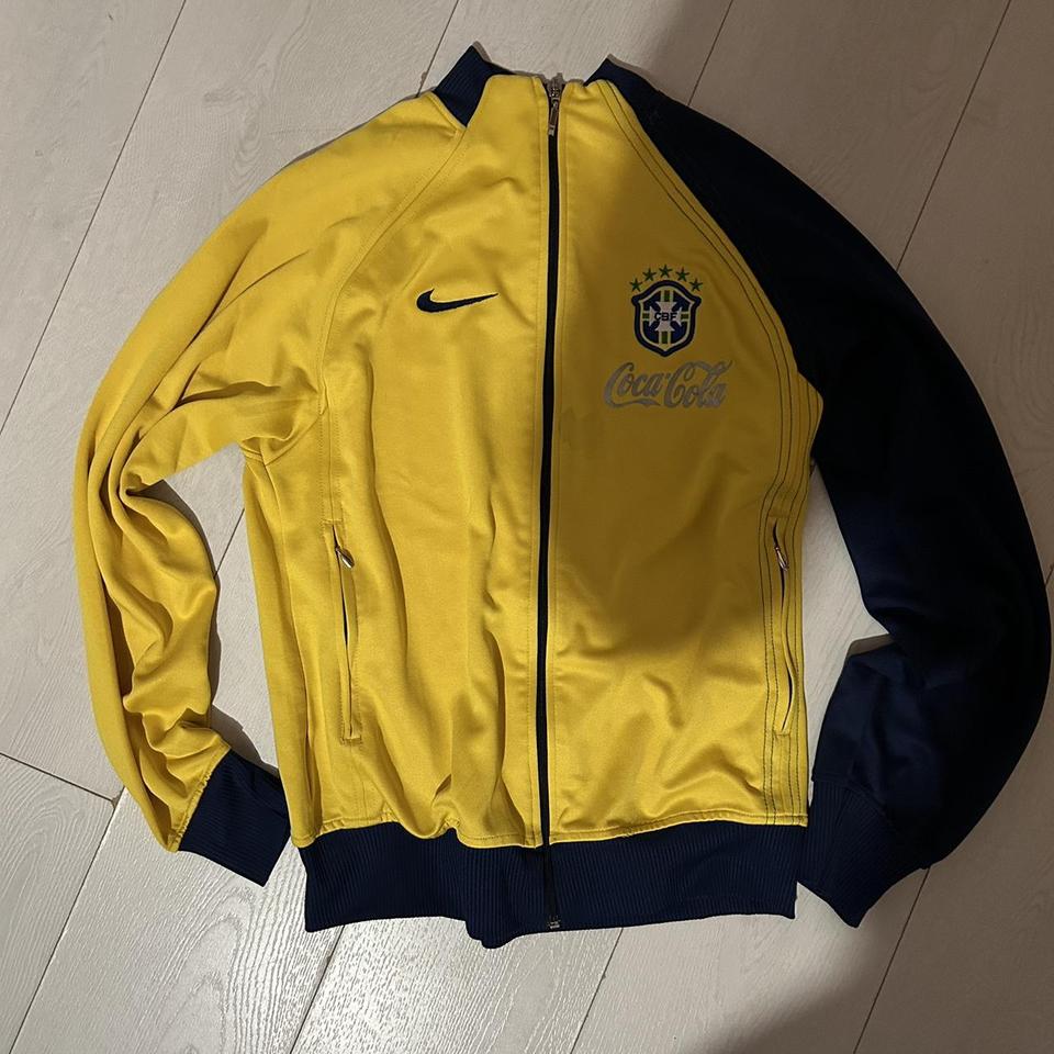 BRAZIL 2000 -01 COCA COLA TRAINING TRACK JACKET... - Depop