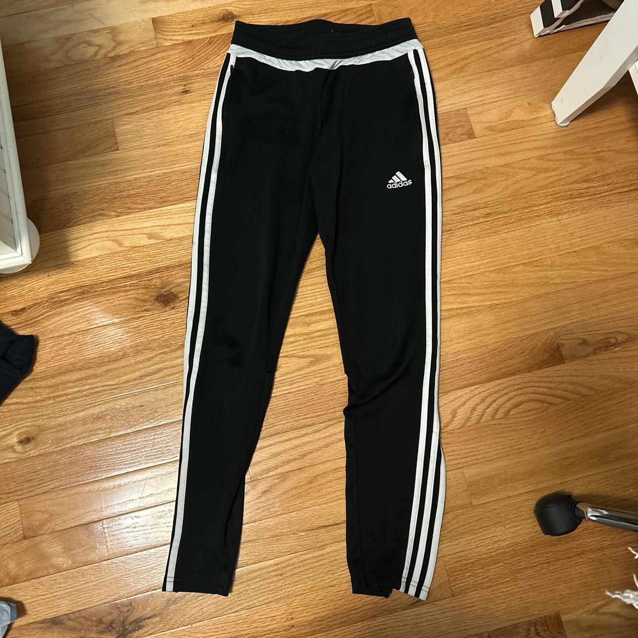 Classic adidas joggers three stripes size xs good... - Depop