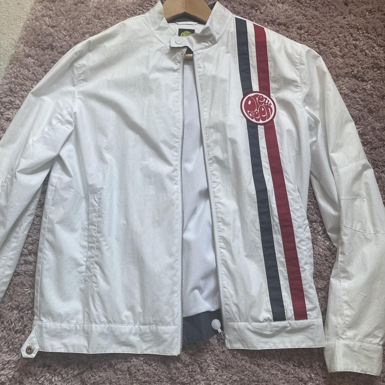 Pretty green jacket Stain in the front - Depop
