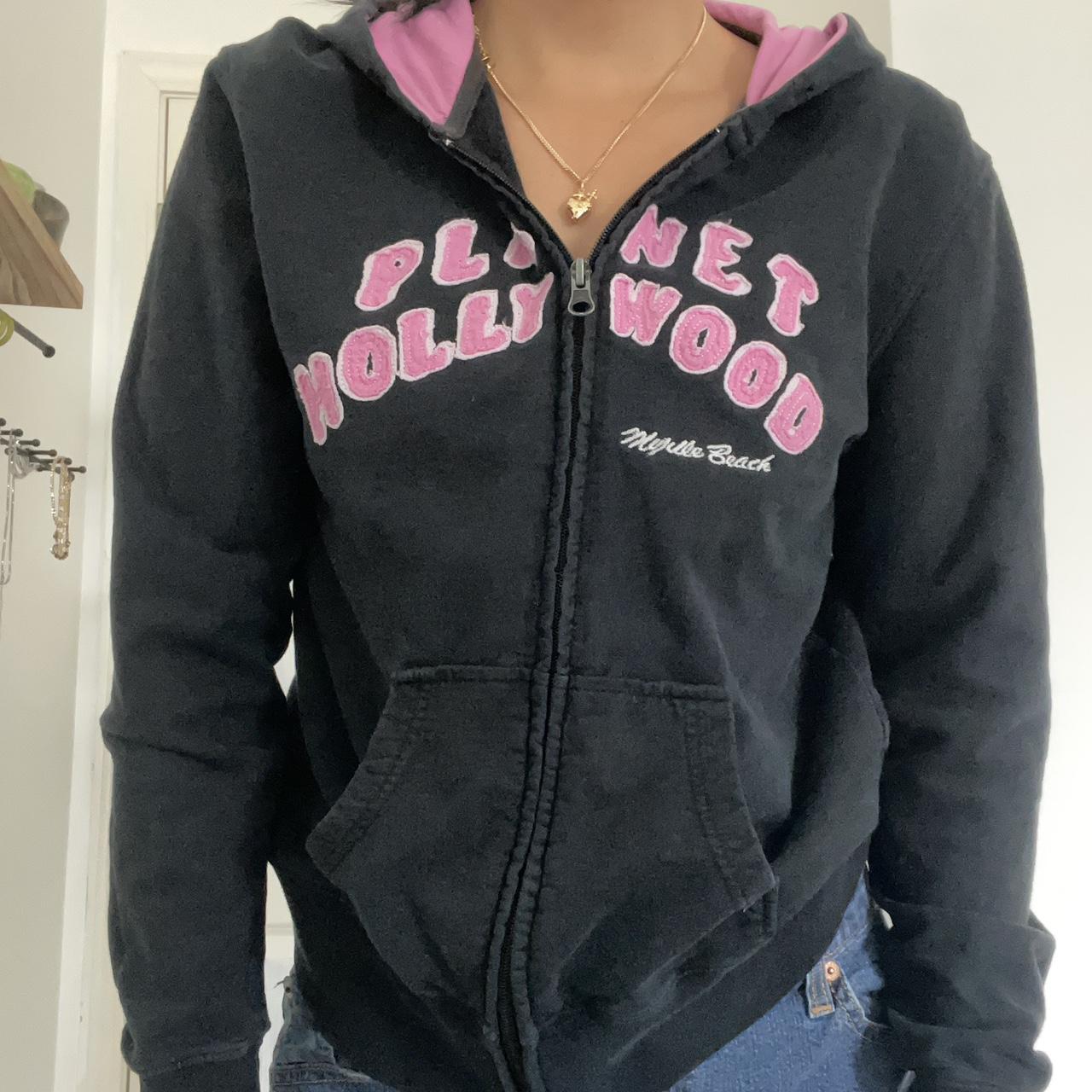 Planet Hollywood zip up hoodie - worn a few times... - Depop