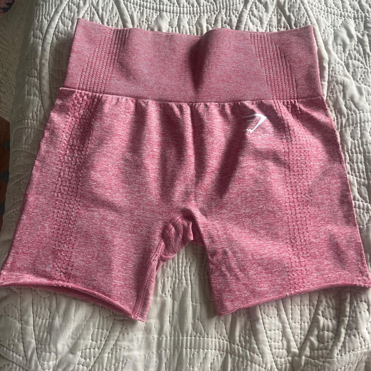 Pink Gymshark leggings to shorts self... - Depop