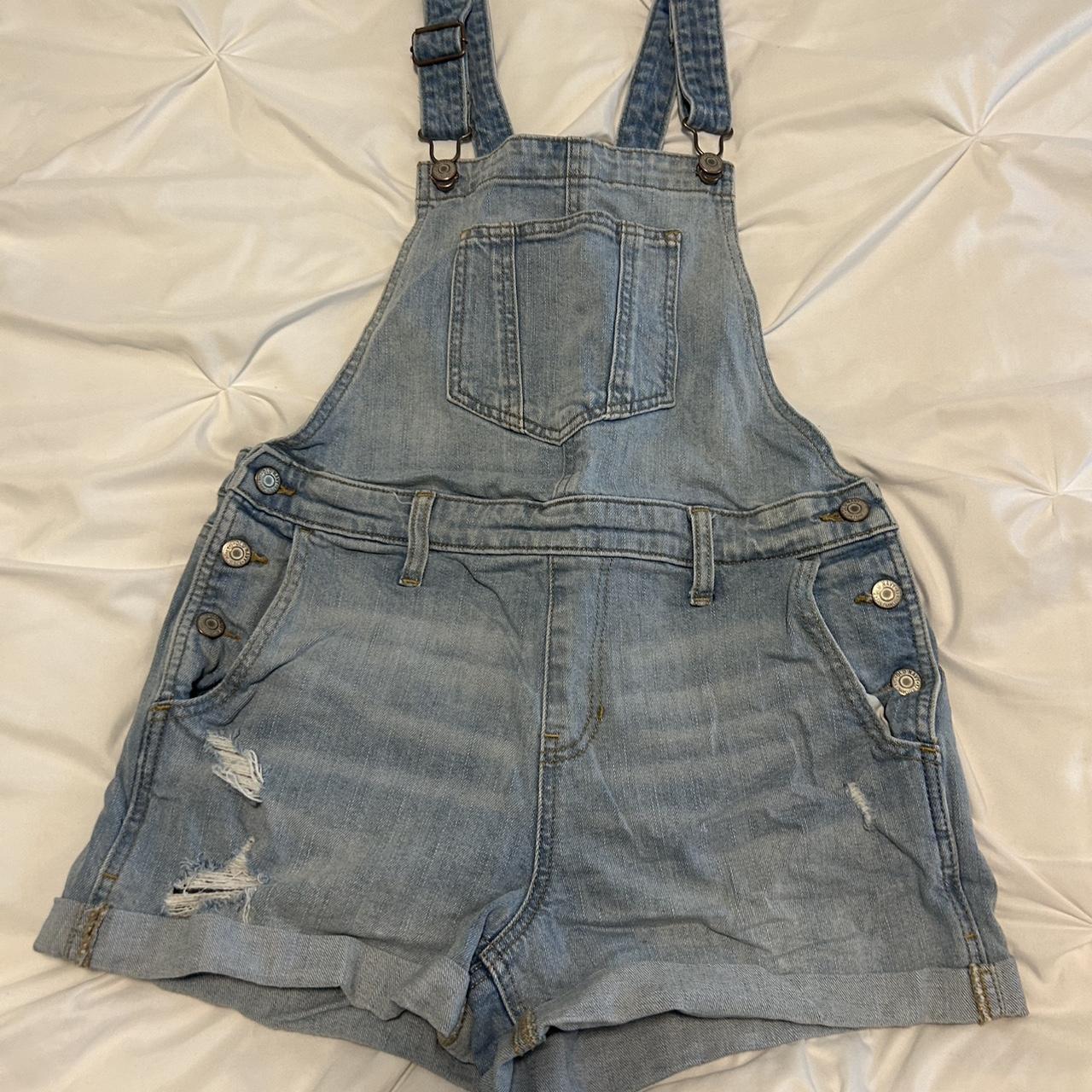 Old Navy Women's Overalls Blue S – Overall Jean Shorts Old - Main Image