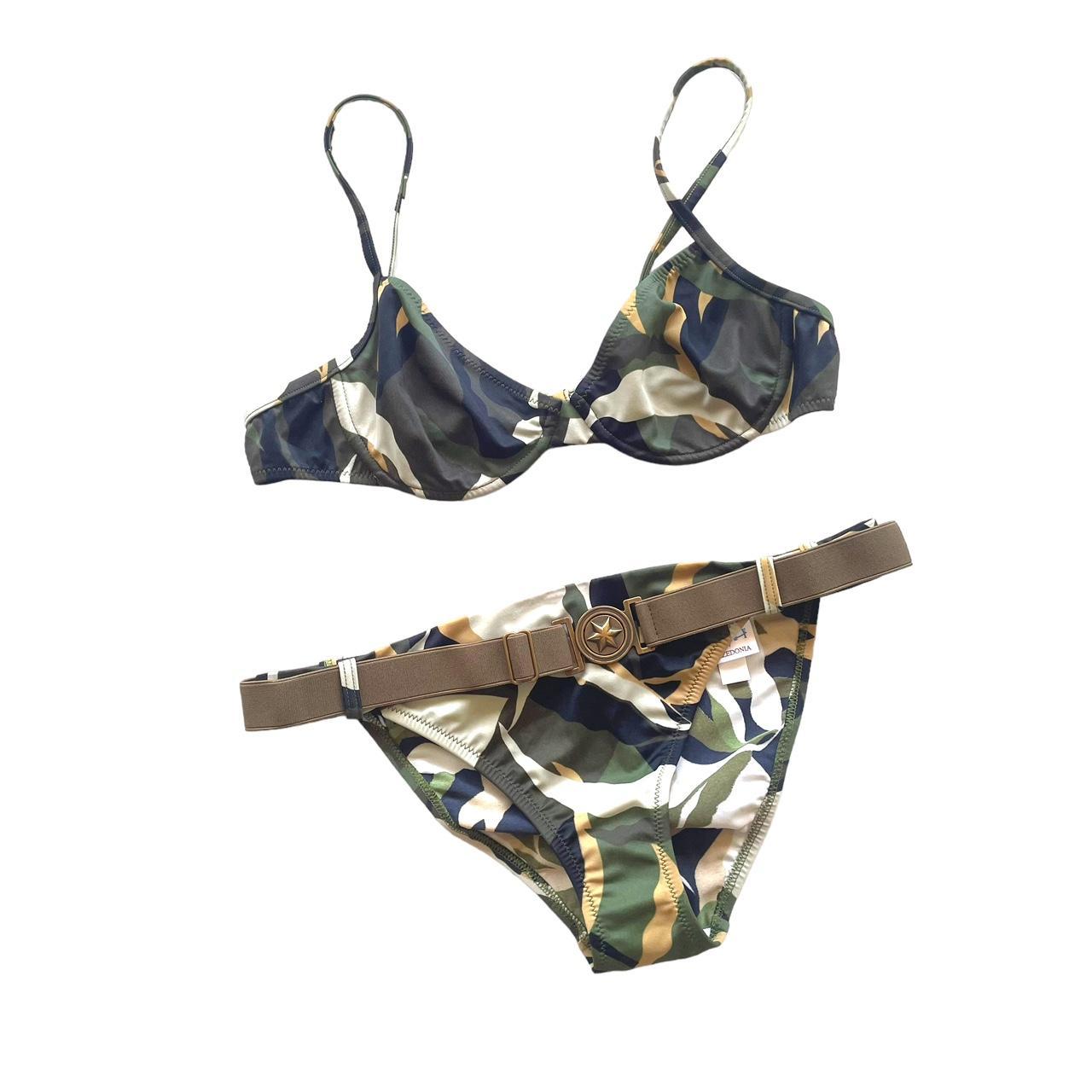 Women's Khaki and Green Bikinisandtankinisets Depop