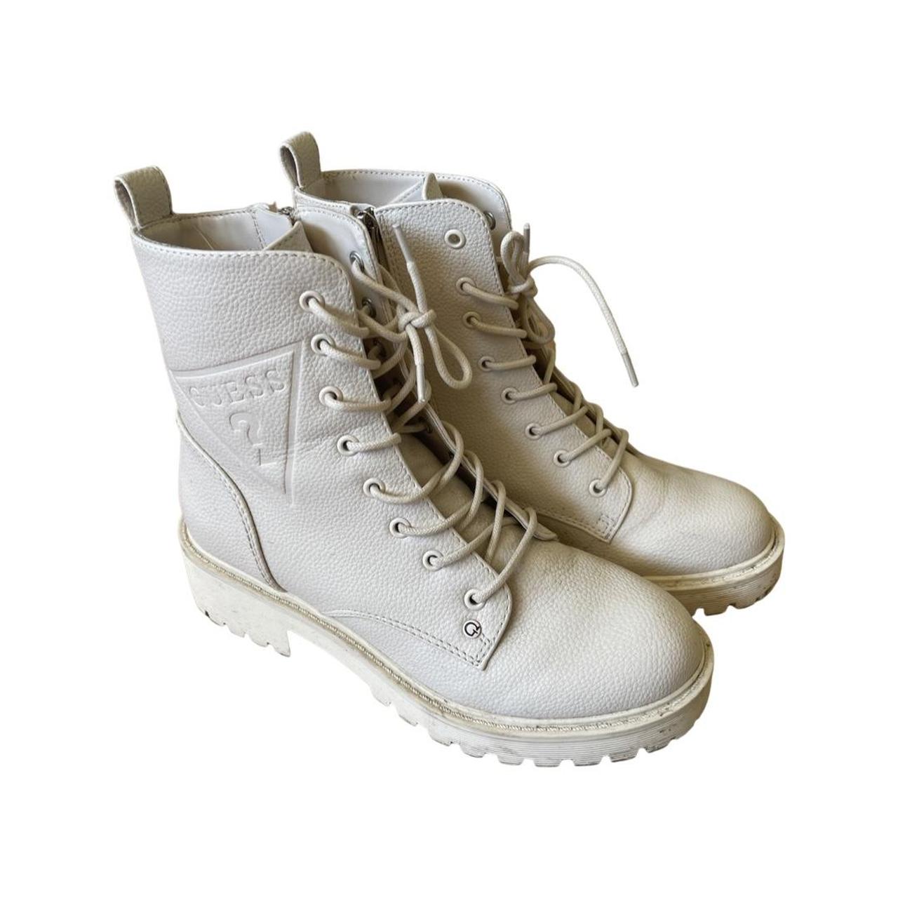 guess white combat boots