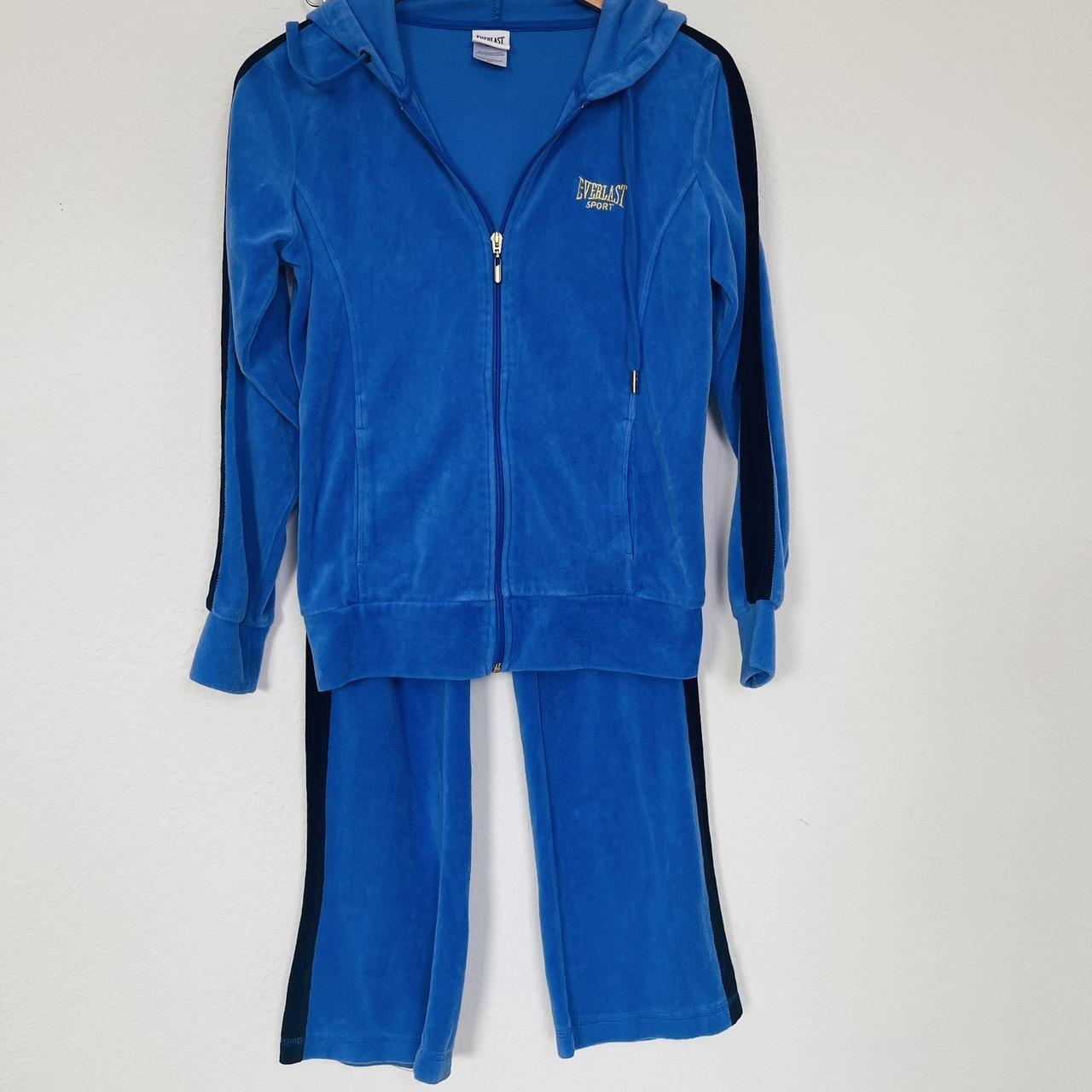 🧸Details vintage Everlast blue suede jumpsuit with... Depop