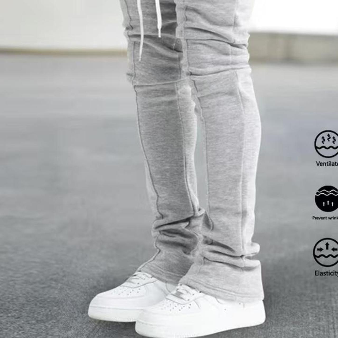 Grey Stacked Jeans: Grey Stacked Pants, Sweatpants & Joggers