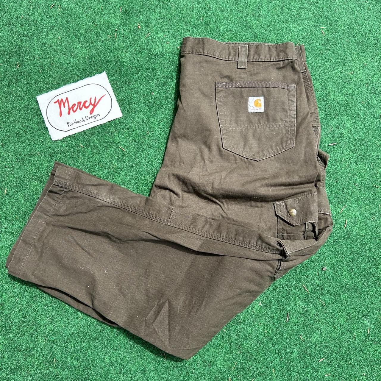 Vintage brown Carhartt double knee cargo pants Size... - Depop