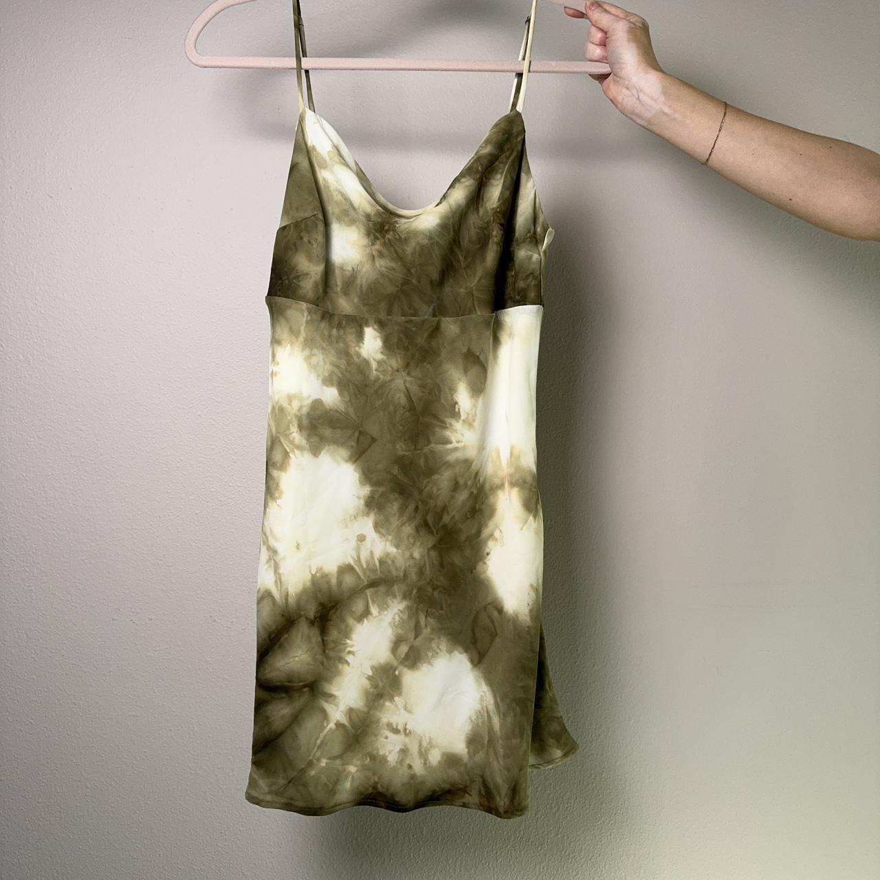 Lulus Cool Vibes Mini Slip Dress Olive green Depop