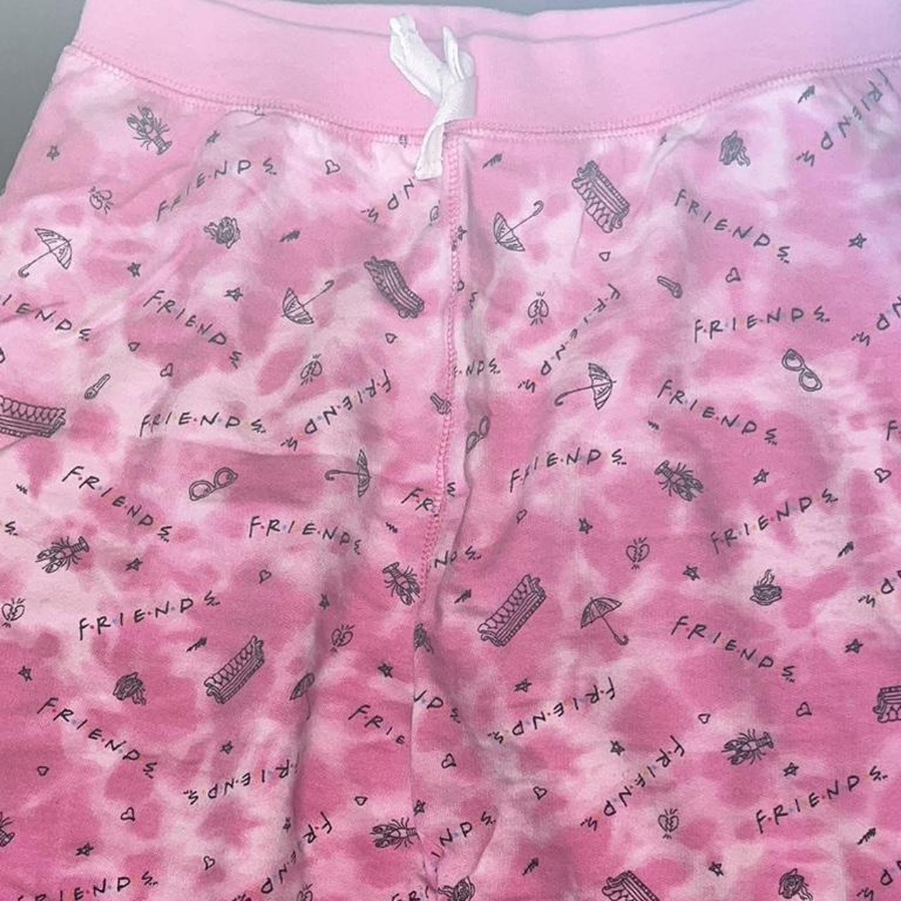 Kids grey/pink/white shorts with built in underwear - Depop