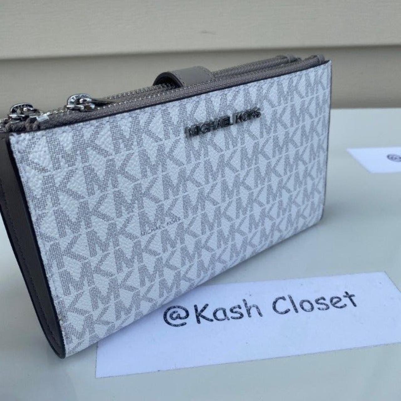 Michael Kors Double Zip Wristlet Large MK Signature. Depop