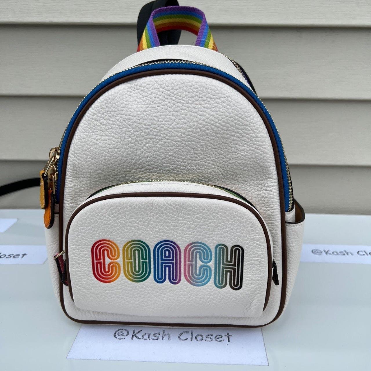 Coach backpack online rainbow