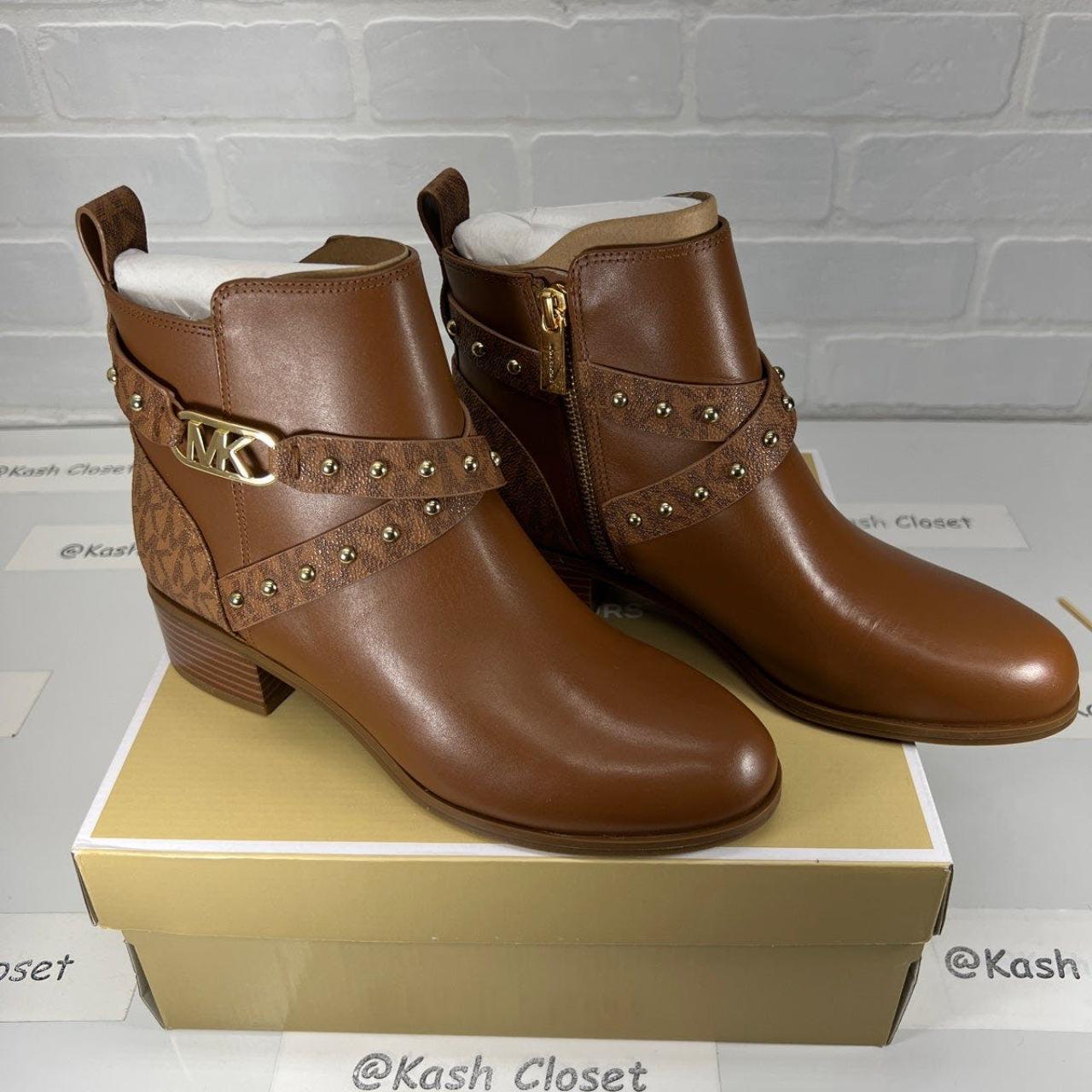 Michael Kors Kincaid Ankle Boot Leather Studded Logo | Depop Michael Kors Kincaid Ankle Boot Leather Studded Logo | Depop