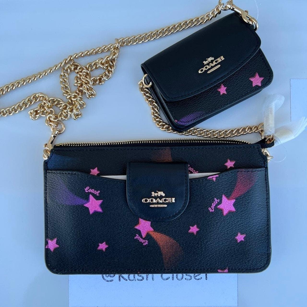 Coach Poppy Crossbody Bag Disco Star Print Black | Depop