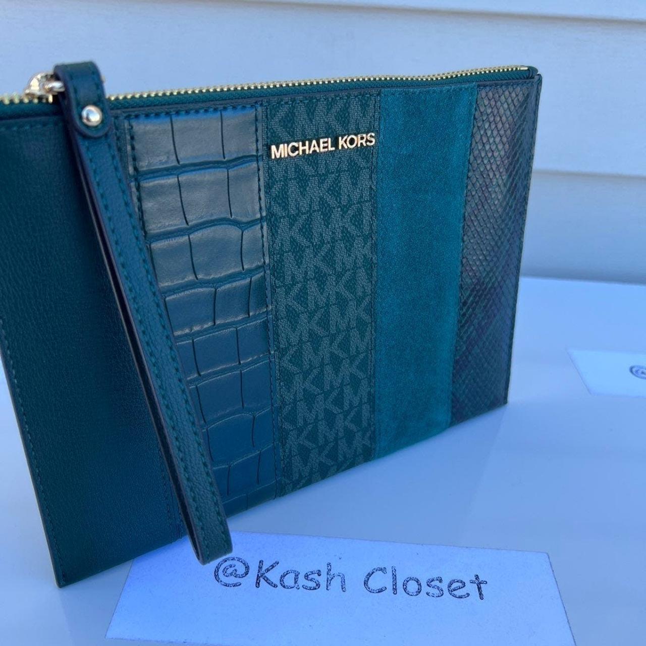 Michael kors clearance xl zip clutch