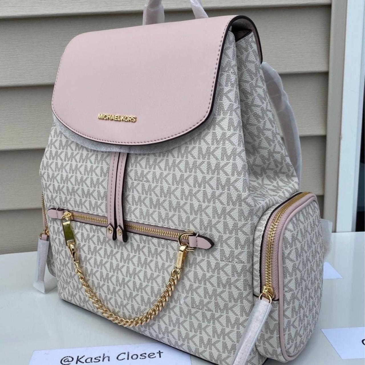 Michael Kors White And Grey Backpack MICHAEL KORS JET SET