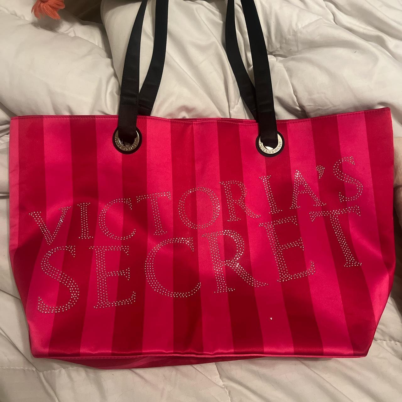 Victoria’s Secret fluffy teddy black tote bag
