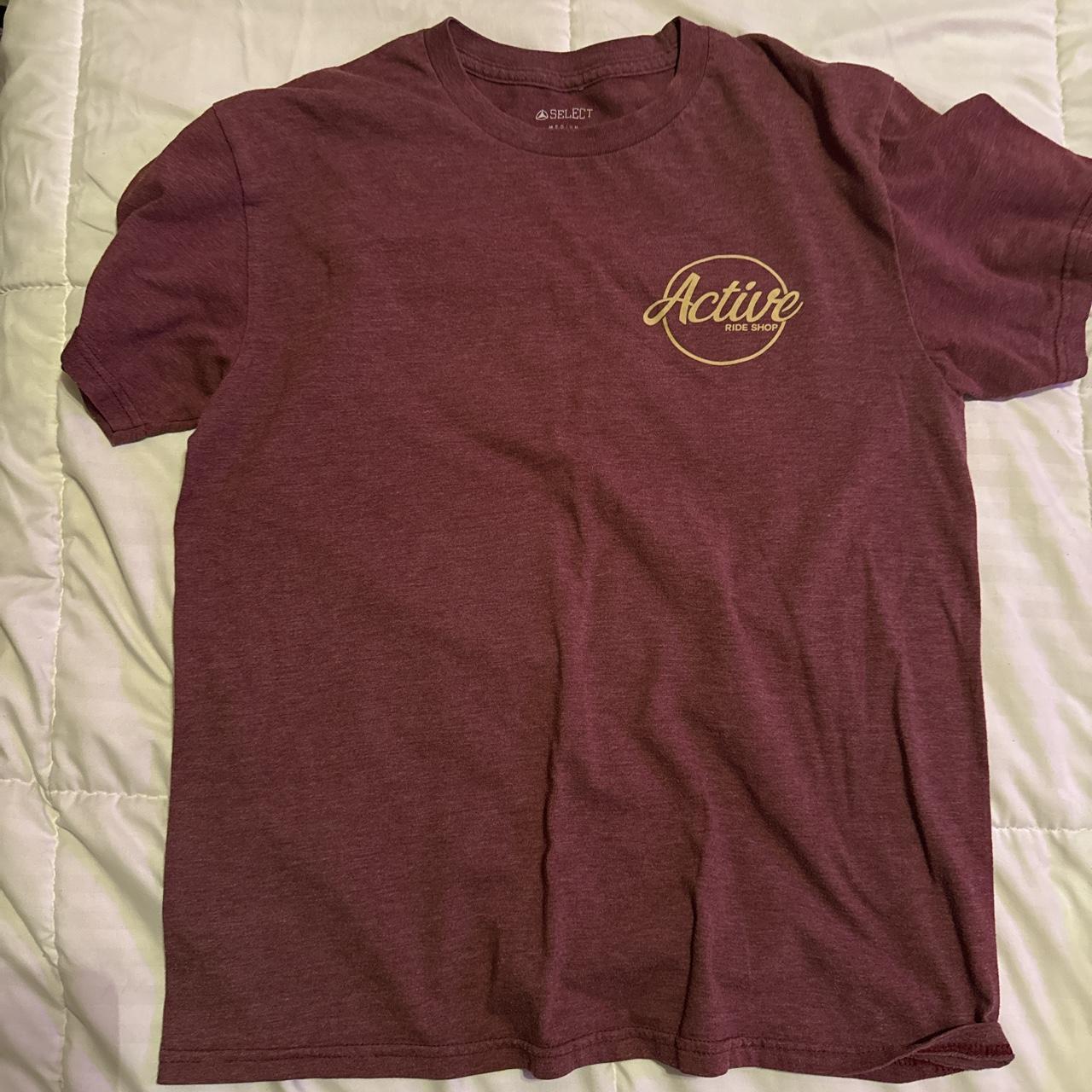 burgundy and gold shirt