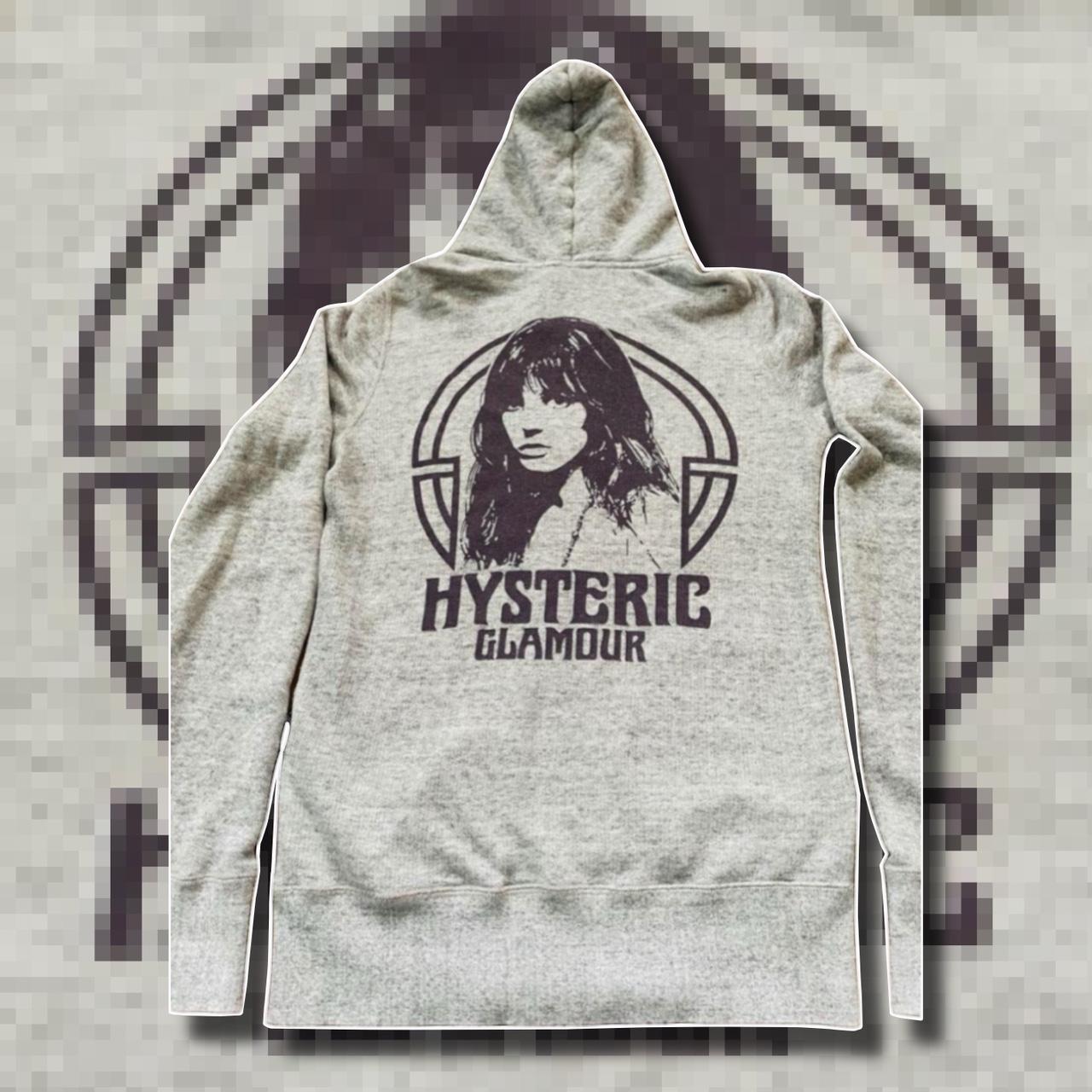 hysteric glamour grey zip up hoodie free size open | Depop