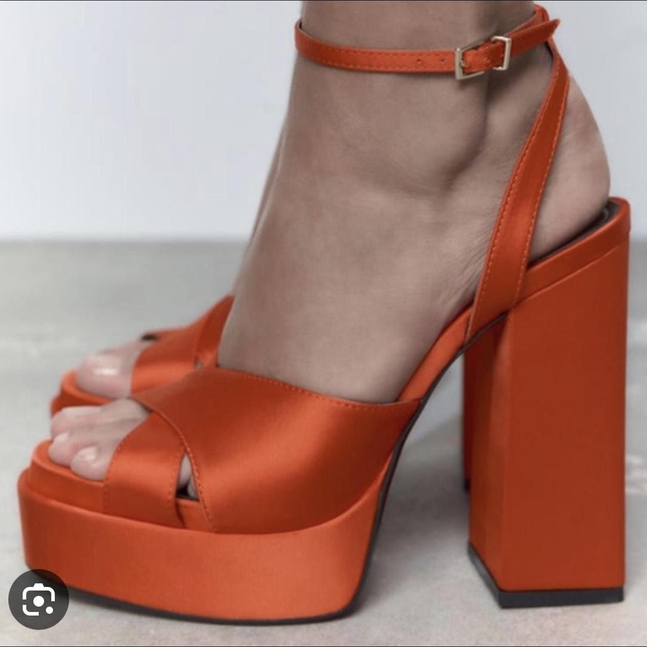 Orange sale chunky sandals