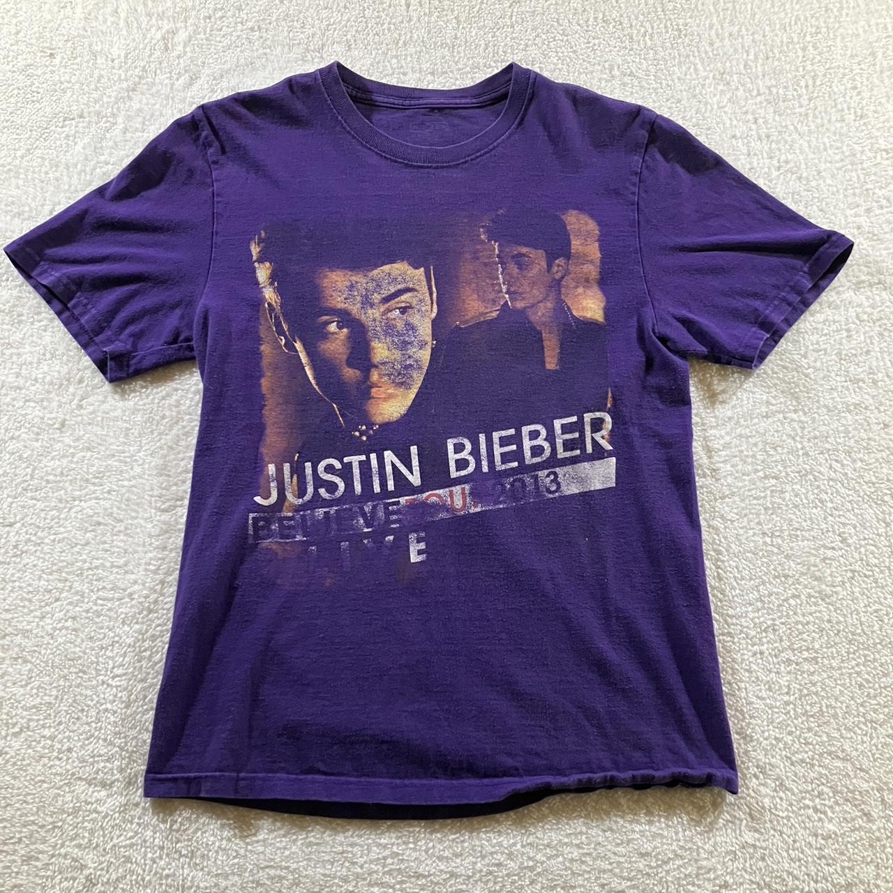 Justin Bieber Believe tour 2012-13 Tシャツ Justin Bieber Believe Tour 2012 Live Double Sided T Shirt