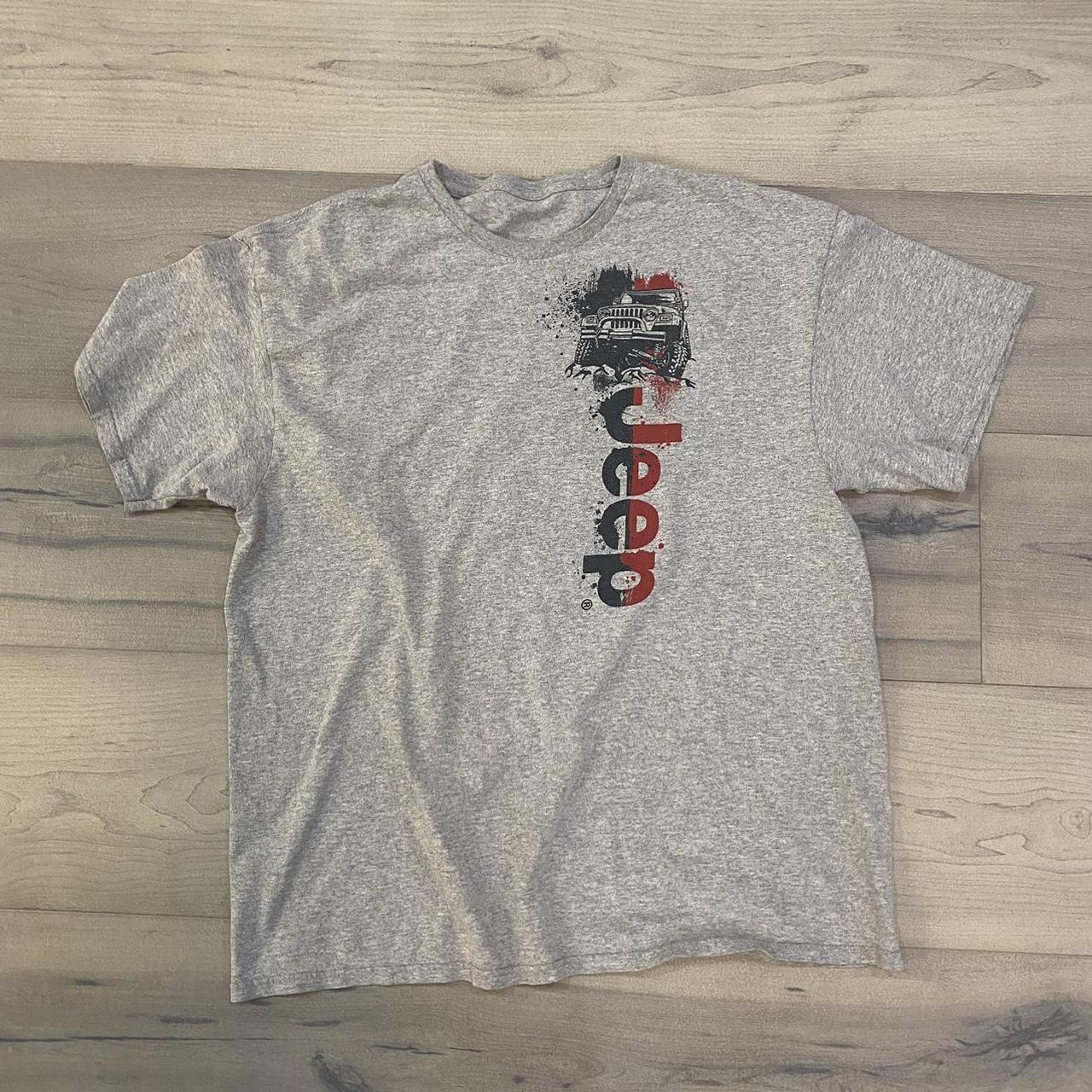 00’s Jeep Grey Tee Size L - Depop