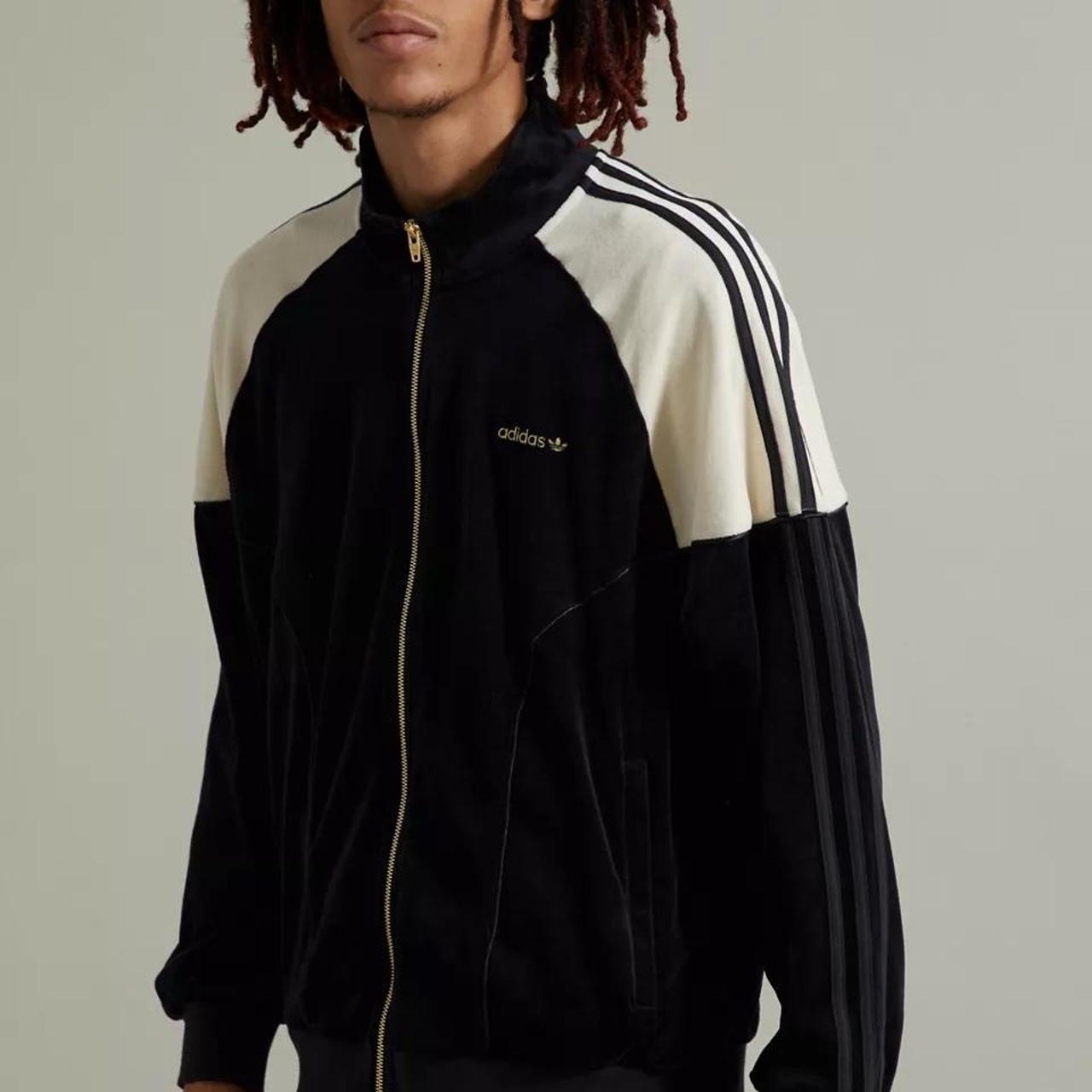 Adidas black velvet outlet jacket