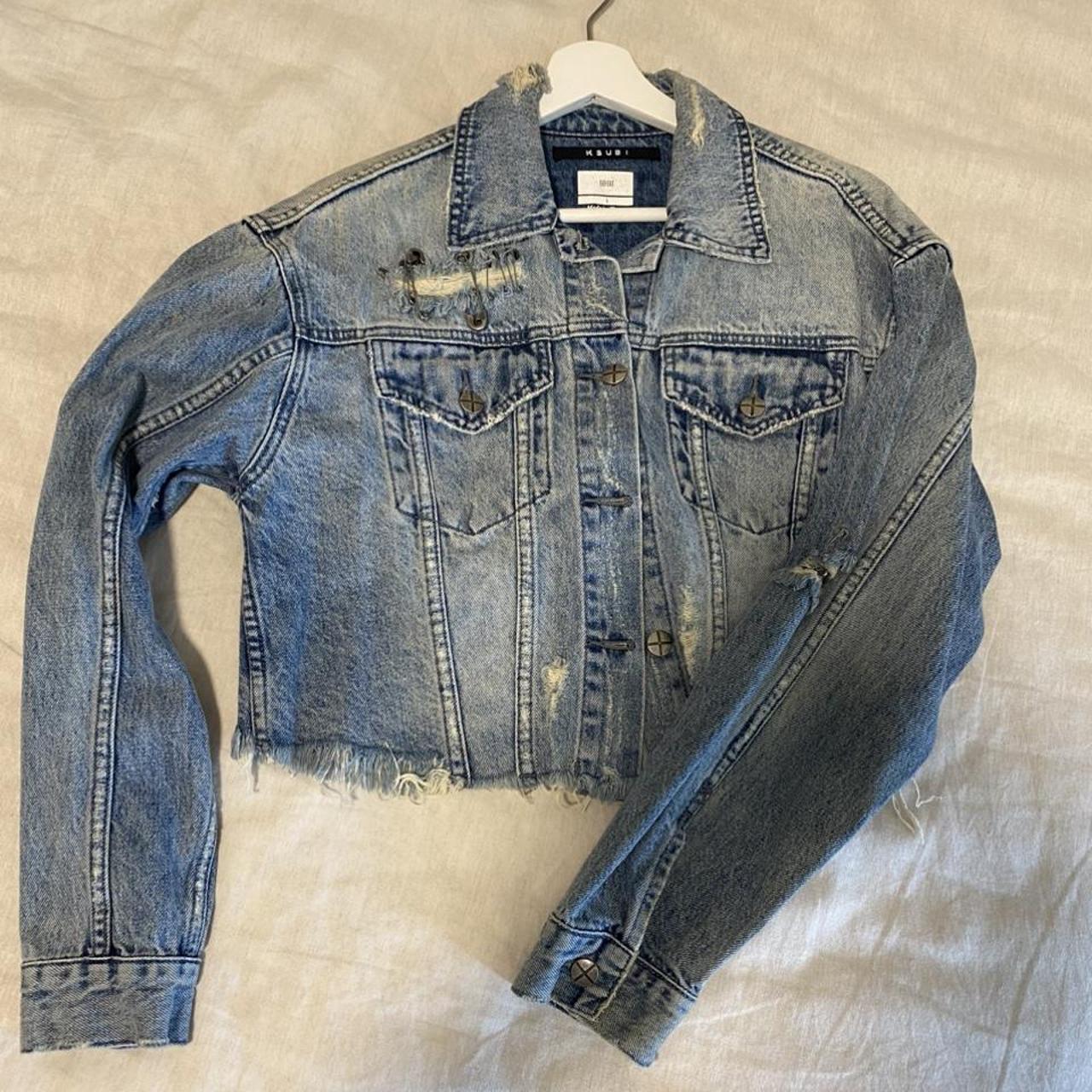 KSUBI DENIM JACKET. Size small. Boxer style - short... - Depop