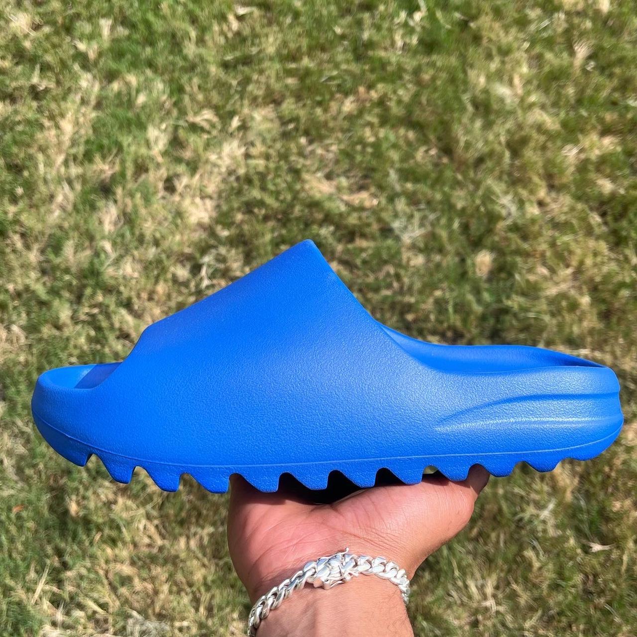 Yeezy slide azure Sz10 DS w/ box Feel free to msg... - Depop