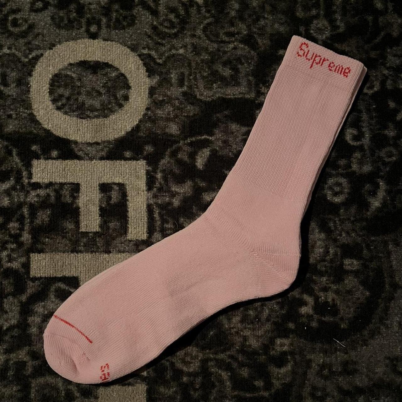 Brand New Pink Supreme Socks One size fits all. Have Depop