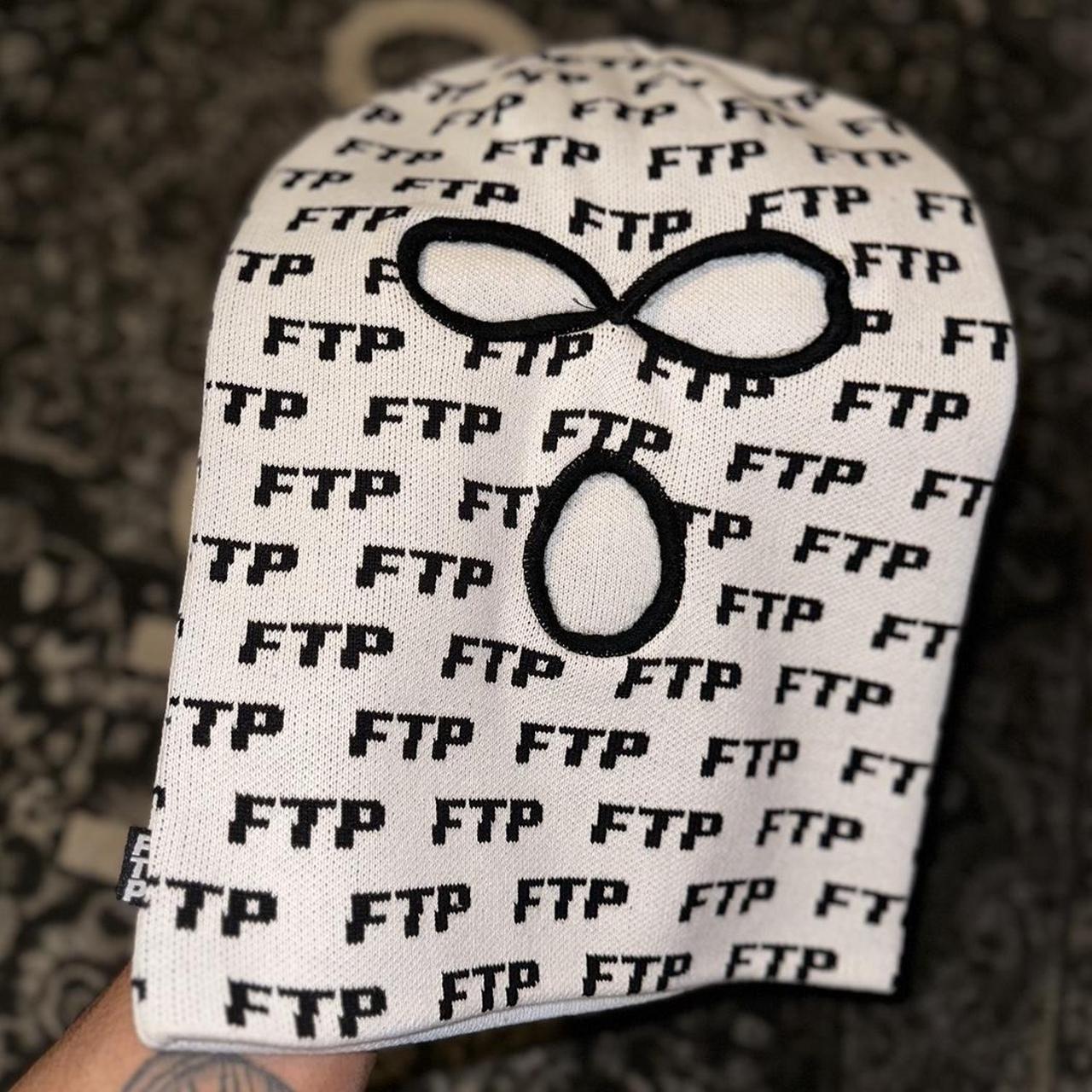 FTP All Over Logo Ski Mask White BRAND NEW Never... Depop