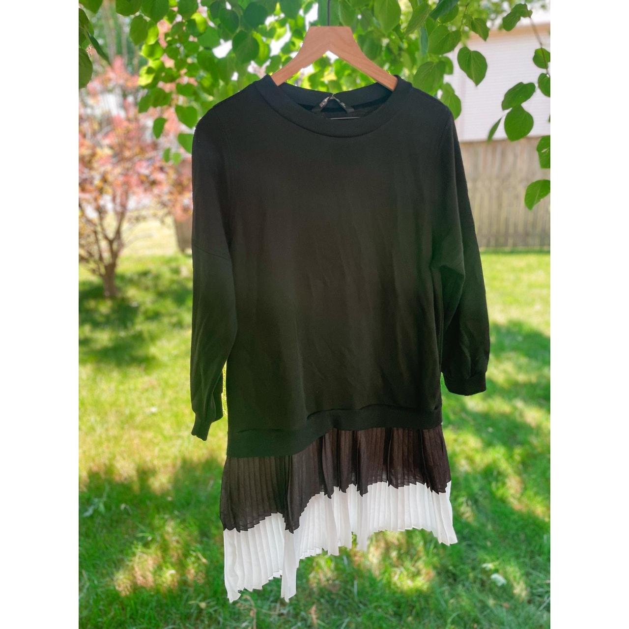 Zara black sweater fashion dress