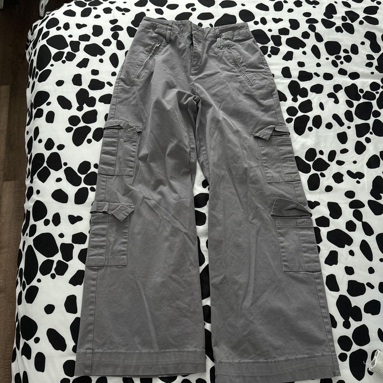 Edikted grey/purple cargo pants Worn once Depop