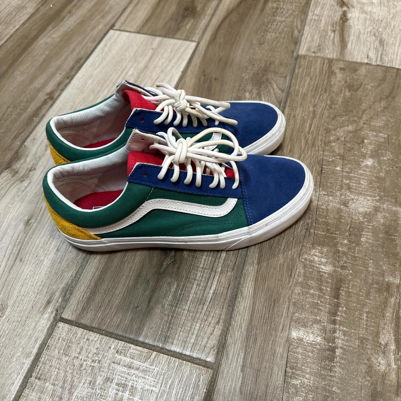 color block vans women s 8.5 Depop