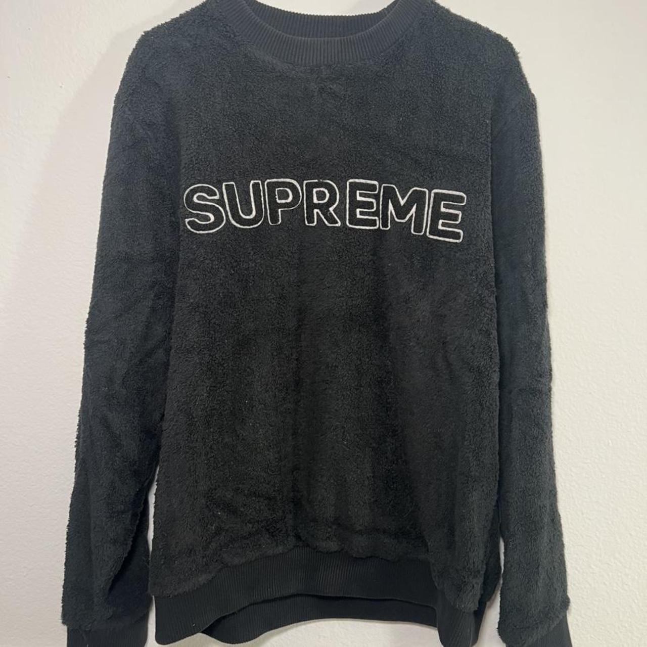 Supreme Terry Crewneck Black No stains or tears