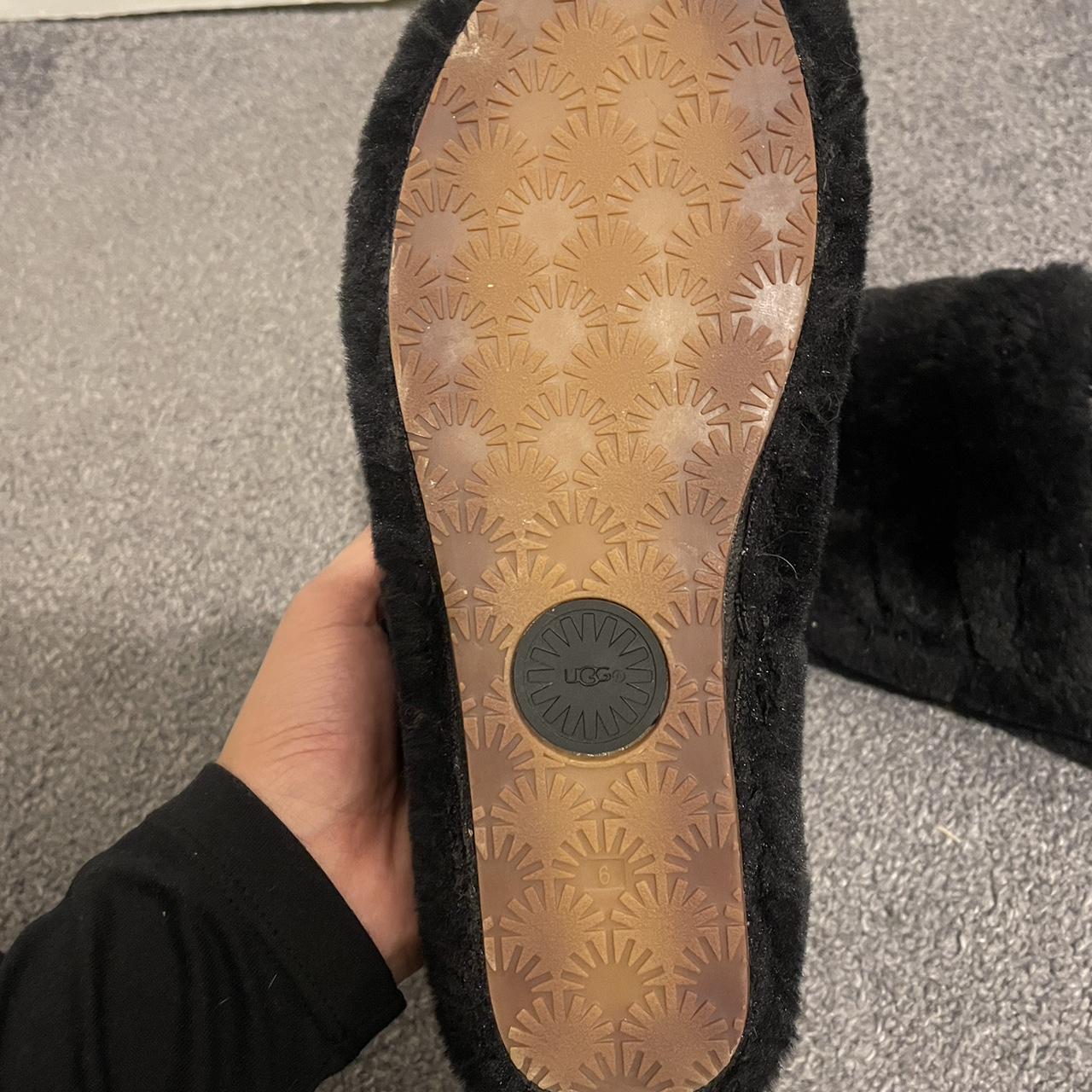 Black ugg slippers Size 6 Depop