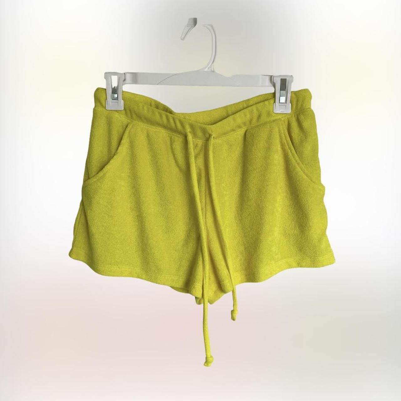 BRAND NEW without tags! neon yellow terry shorts!... Depop