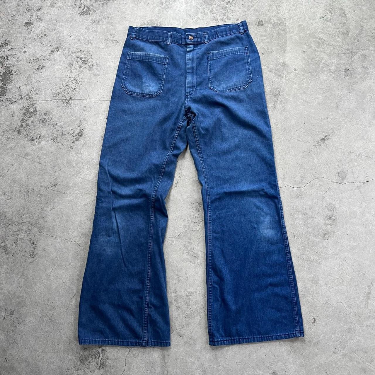 Men's Navy and Blue Jeans | Depop