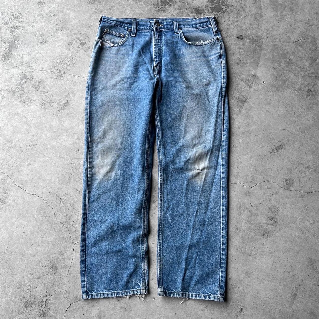 Carhartt Men's Blue Trousers | Depop