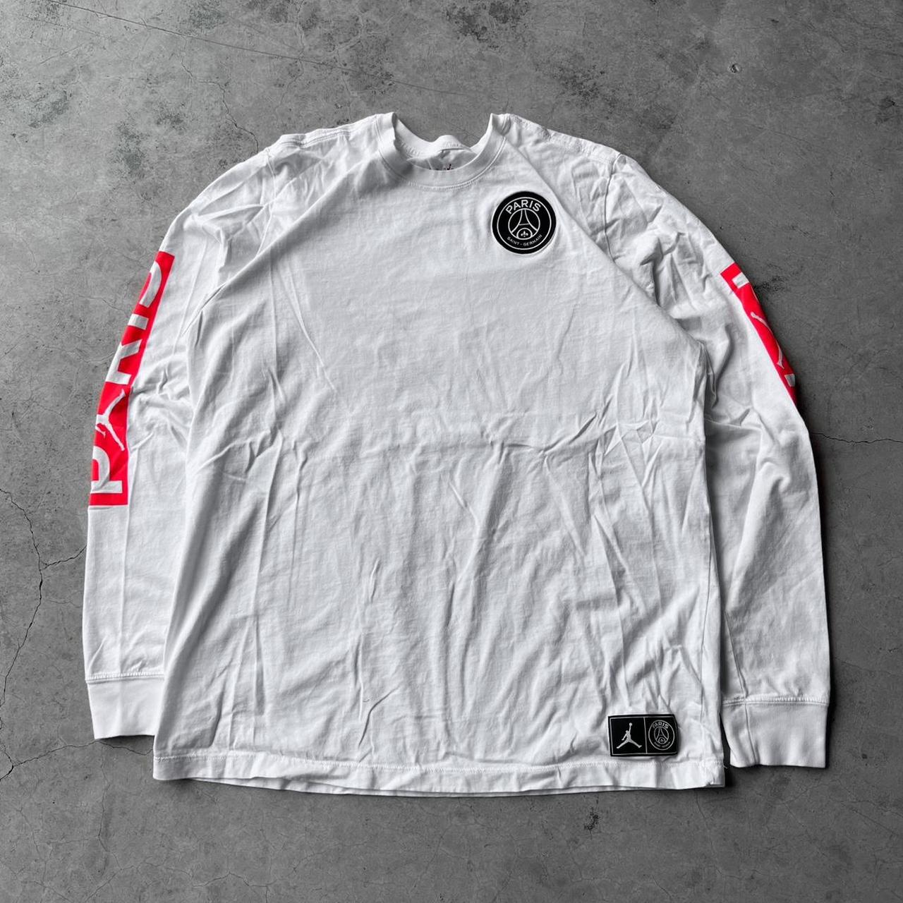 Psg jordan jersey white long outlet sleeve