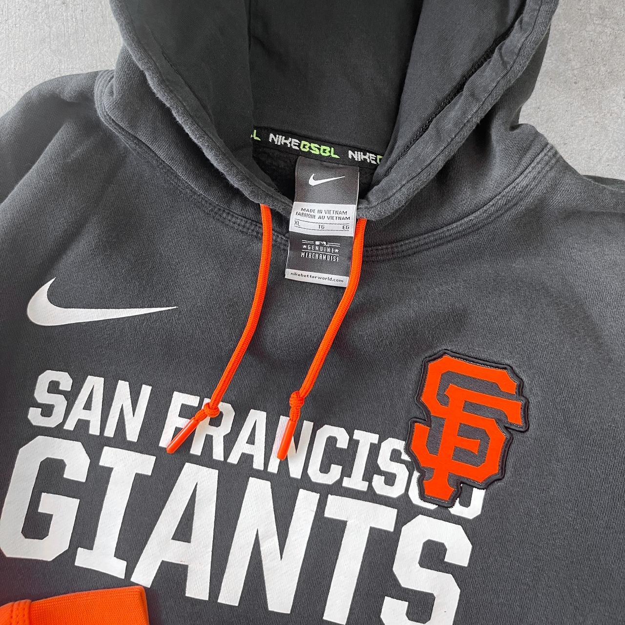 Nike Hoodie Mens Size Small Black San Francisco Giants Swoosh MLB Pullover